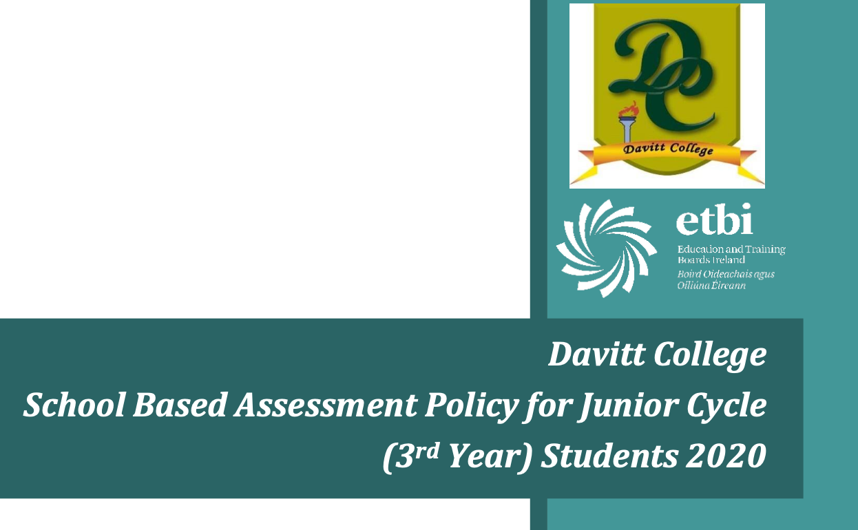 Davitt College Junior Cycle Assessment Policy 2020