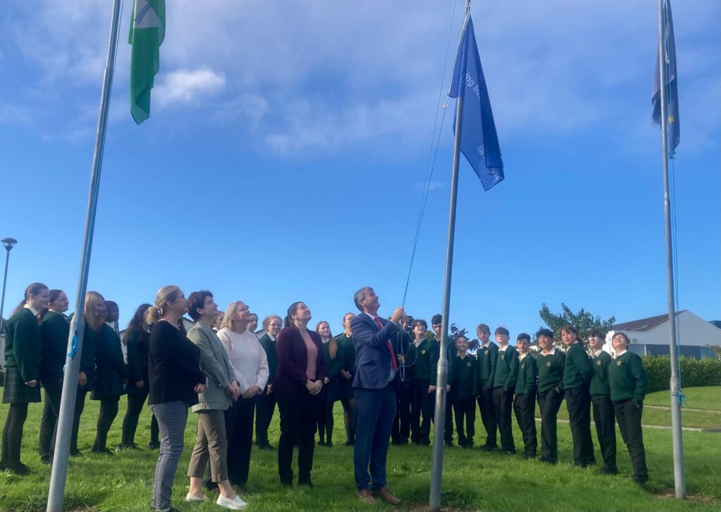 Davitt College Celebrates Prestigious Erasmus+ School Accreditation and Flag-Raising Ceremony