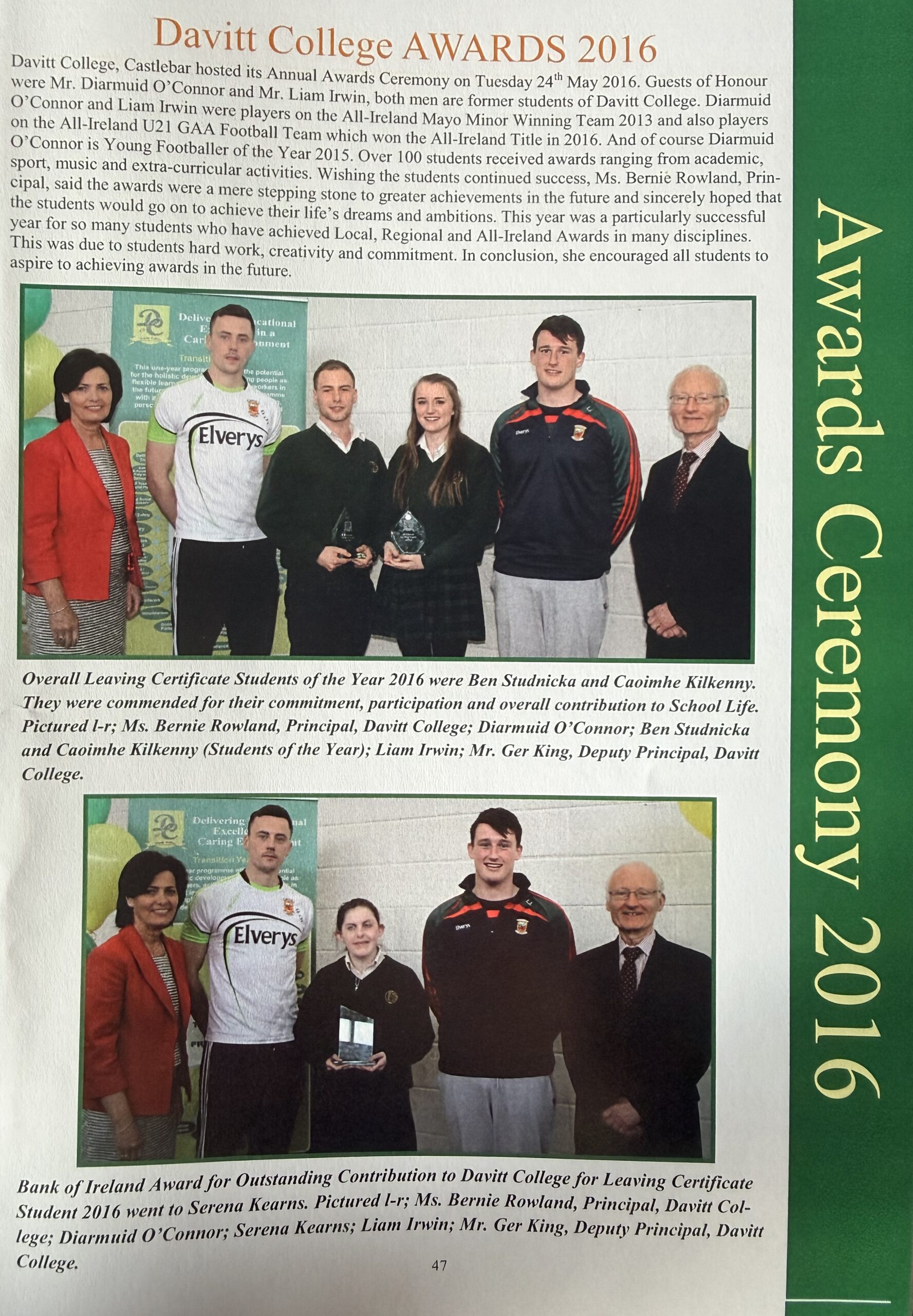 Celebrating Success: Davitt College Annual Awards Ceremony 2016