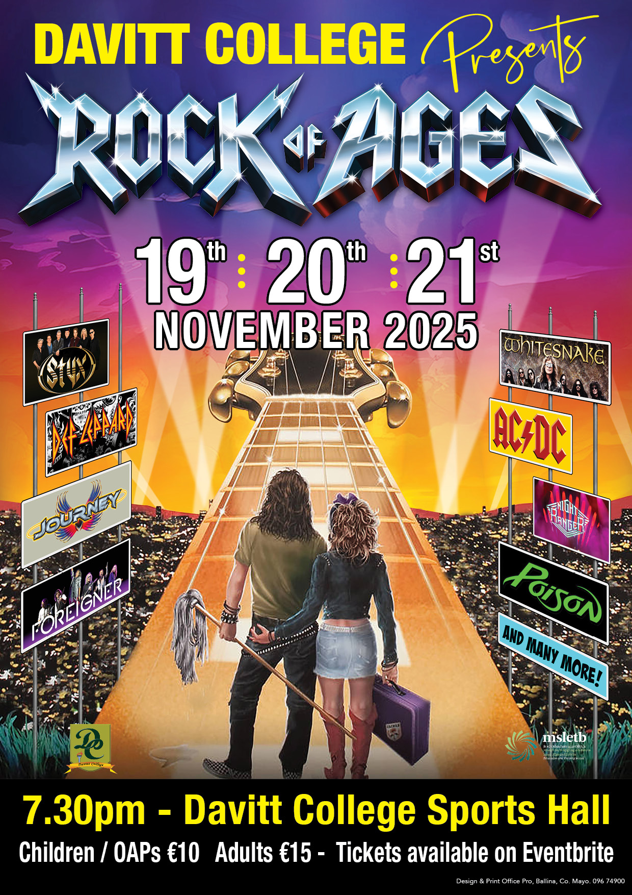 Rock of Ages Musical Poster 2025