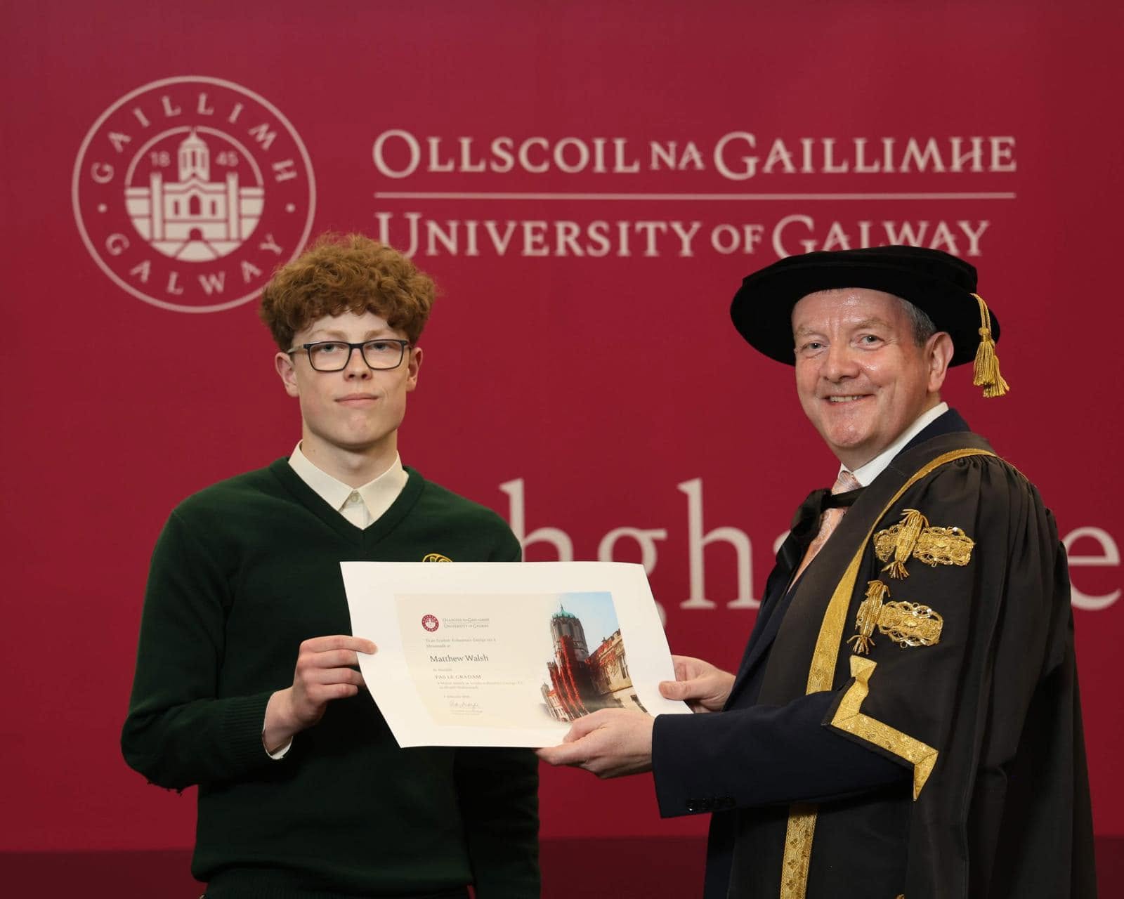 Matthew Walsh - Distinction in Gaeilge