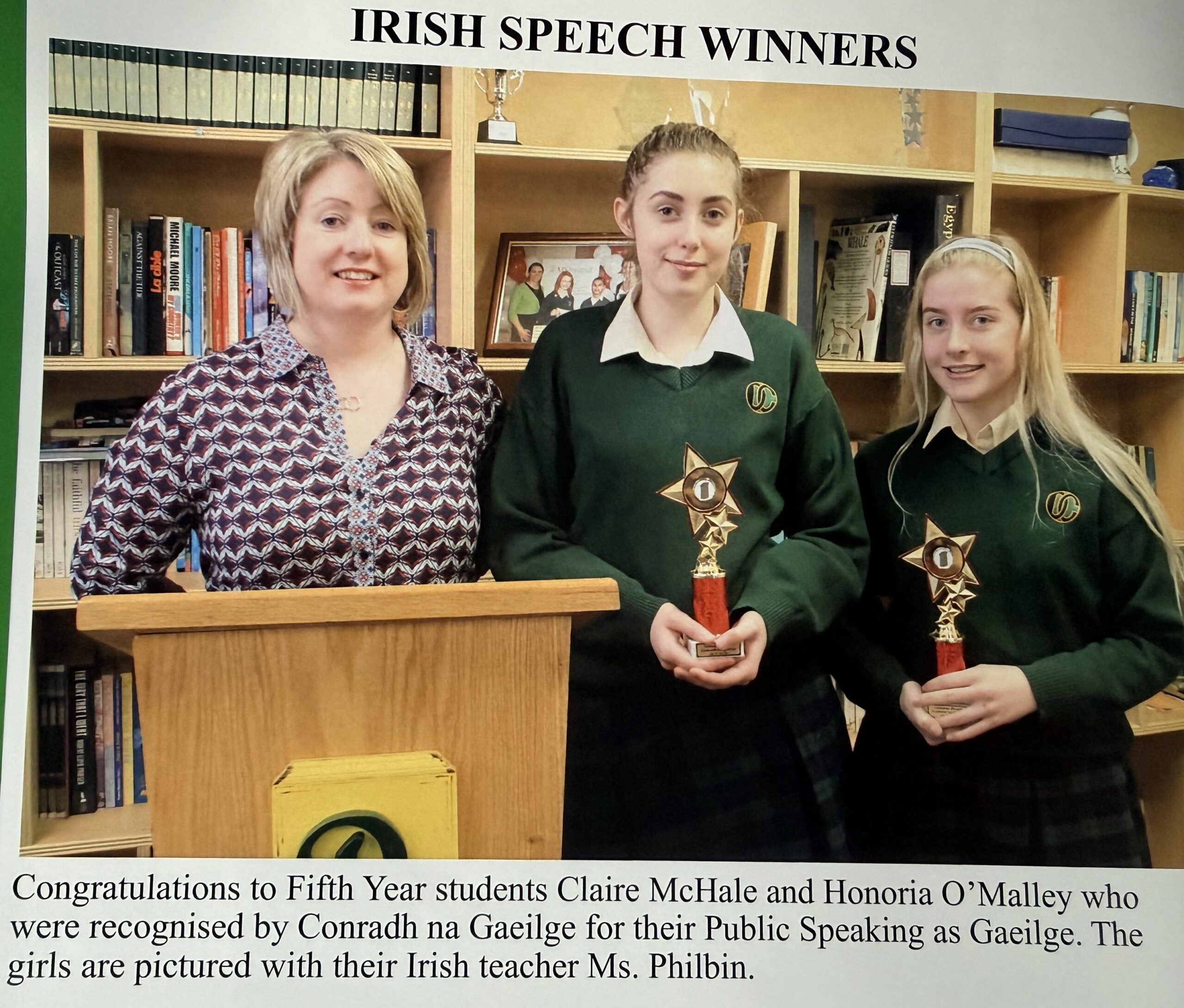 Irish Speech Winners