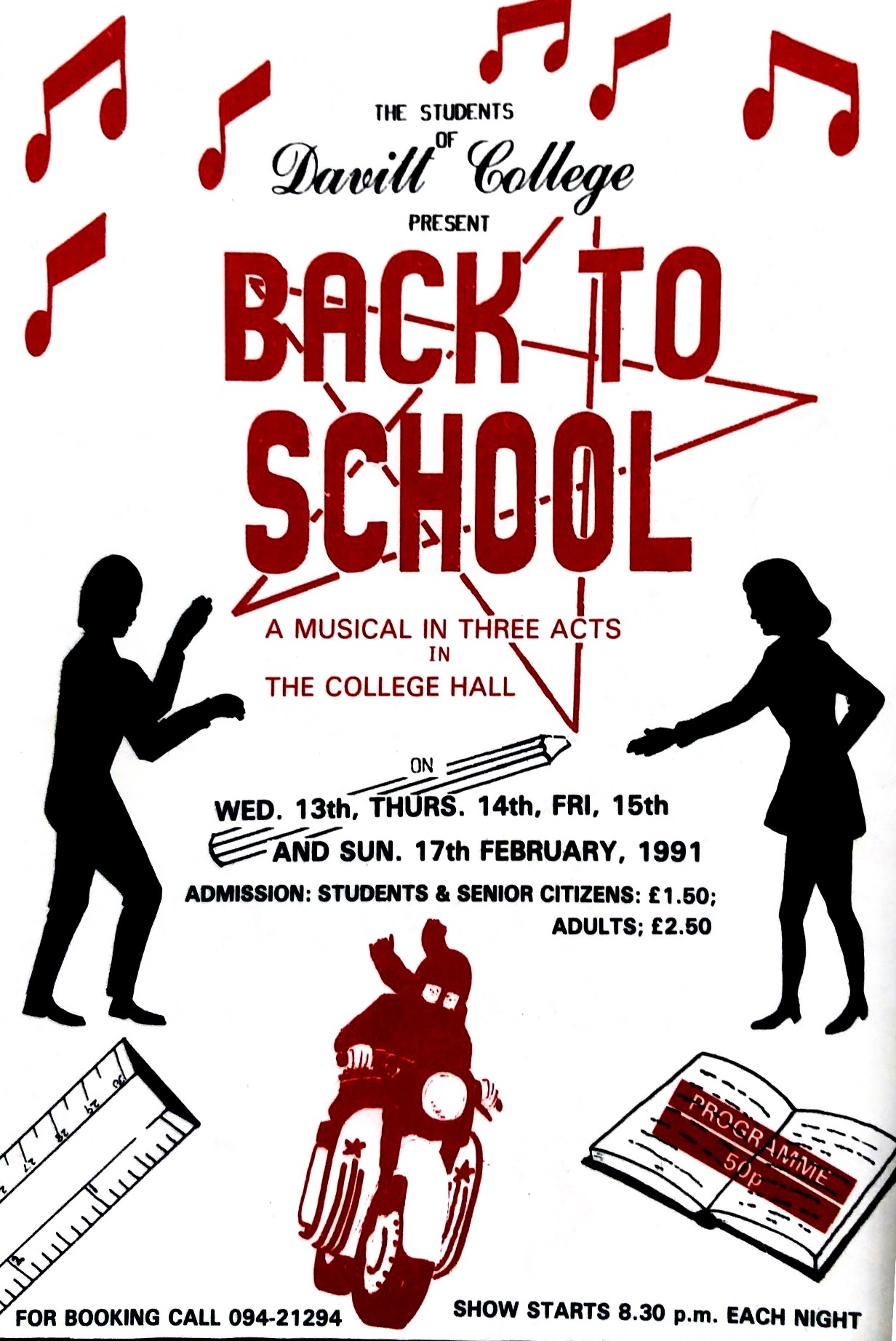 Back to School 1991 Production Poster