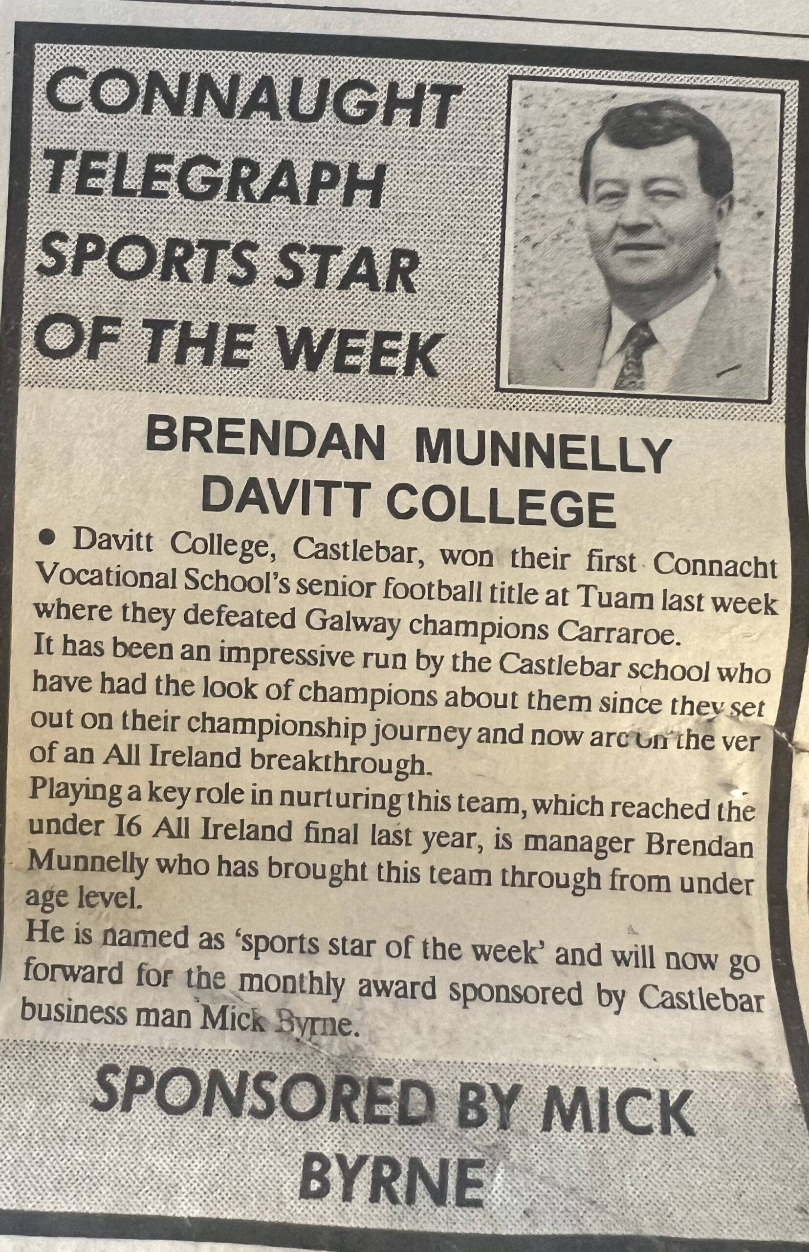 Brendan Munnelly GAA Team