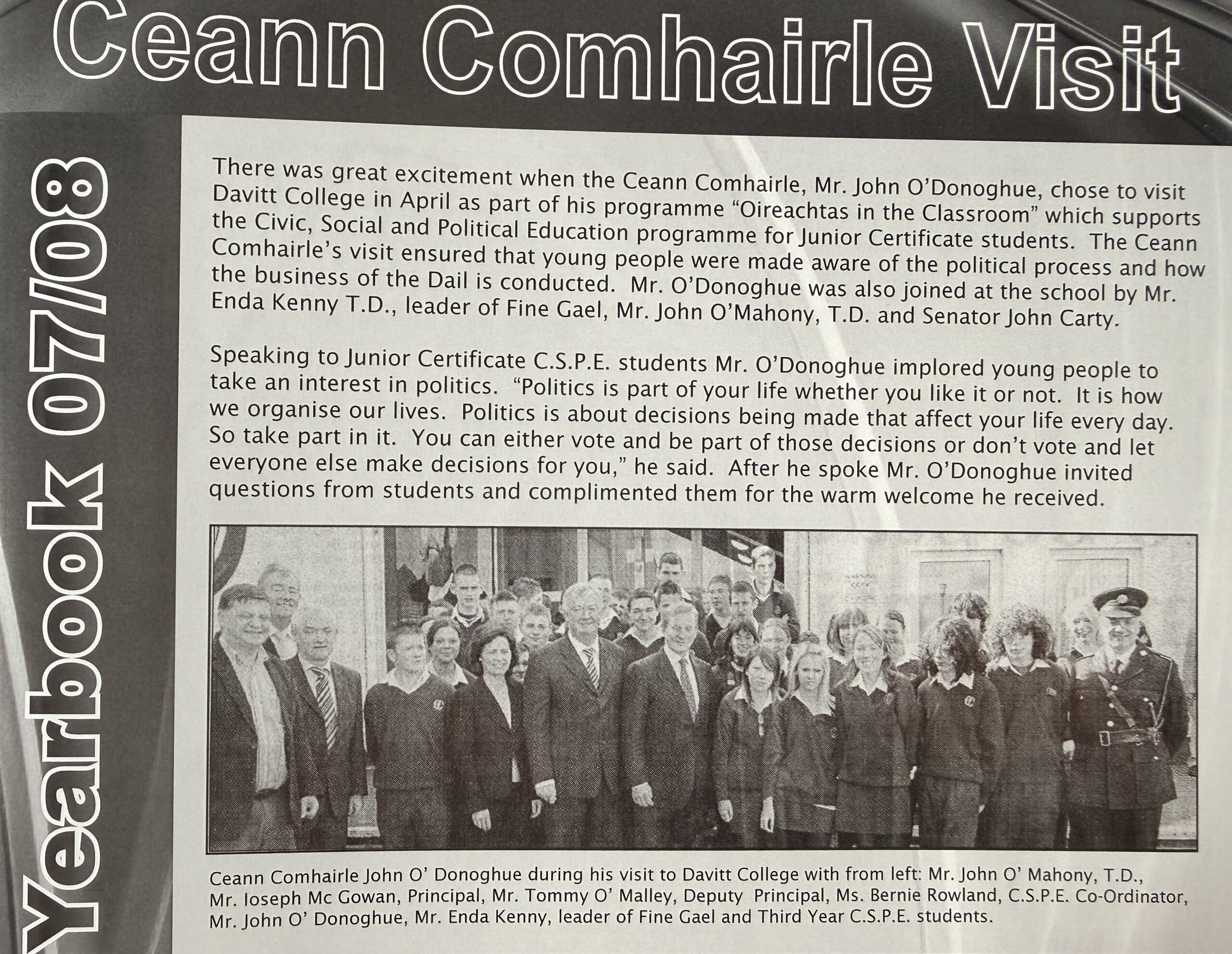 Ceann Comhairle Visit