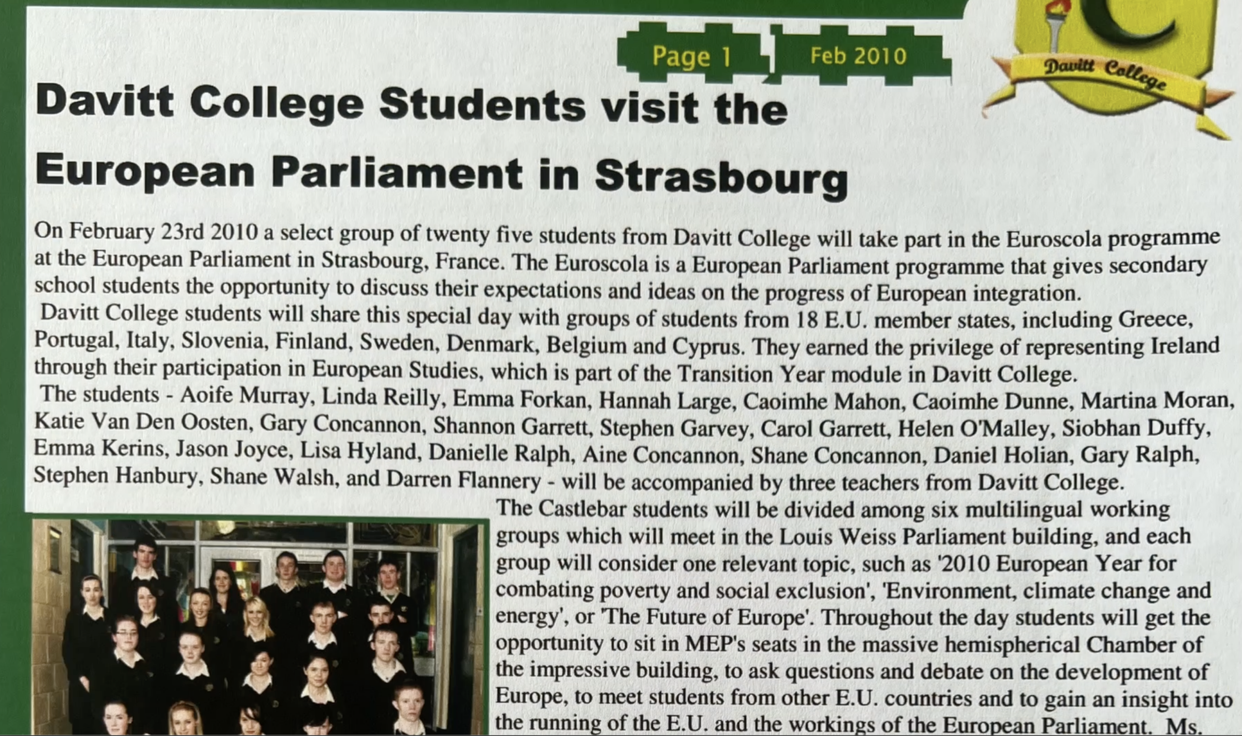 Euroscola Programme
