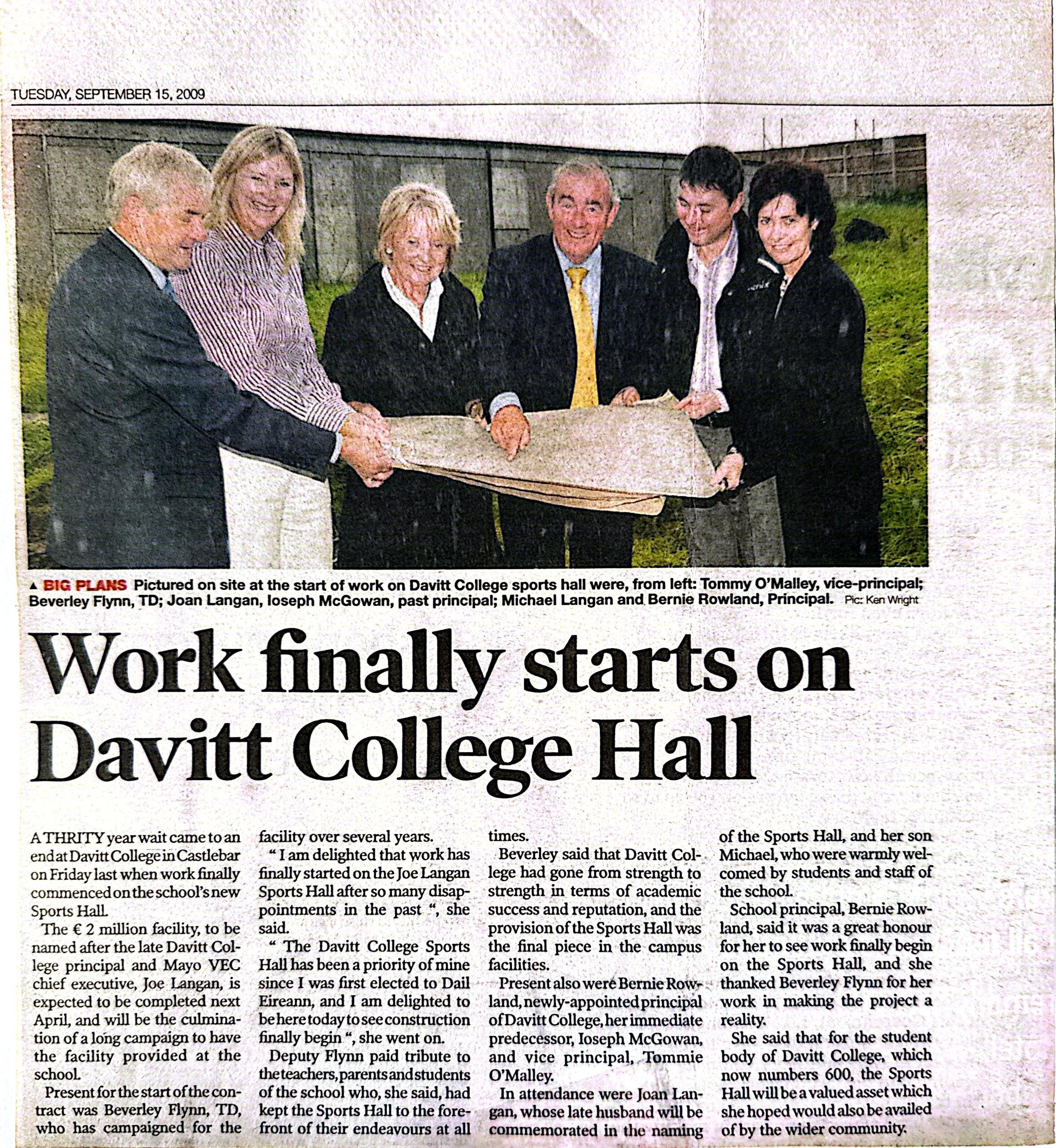 Work finally starts on Davitt College Hall