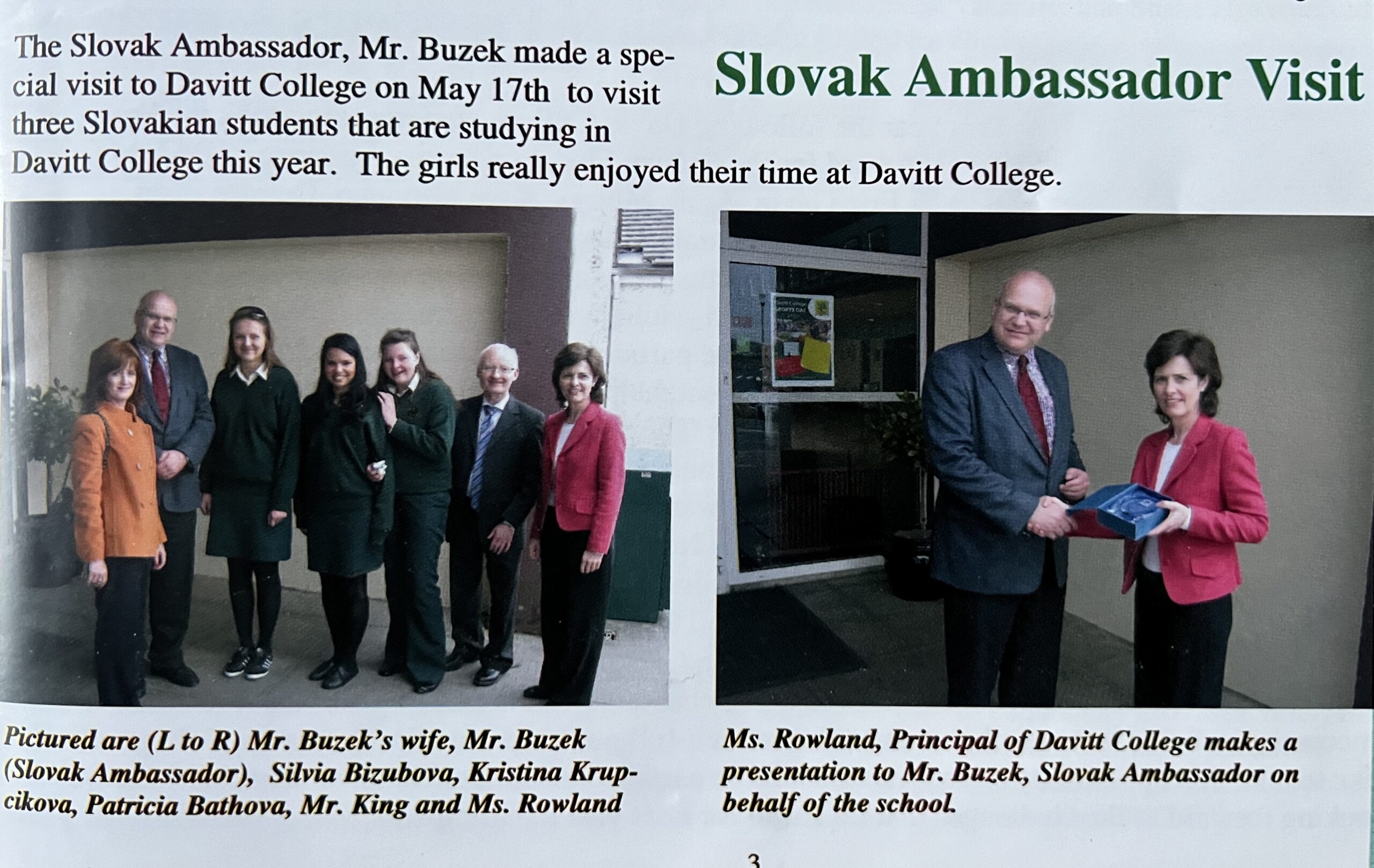 Slovak Ambassador Visit