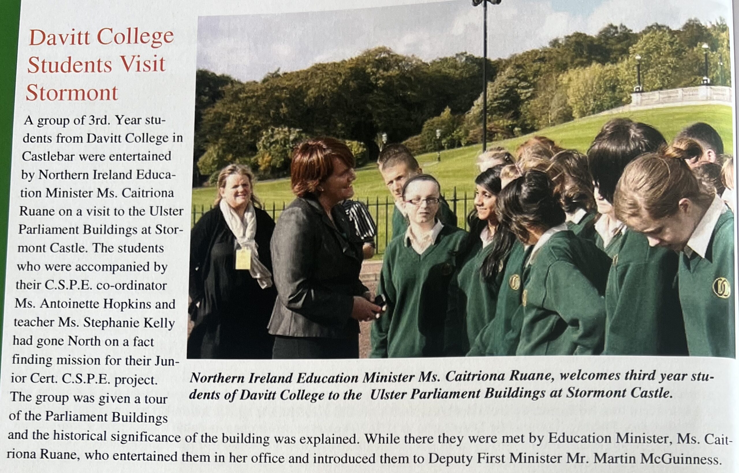 Stormont Visit