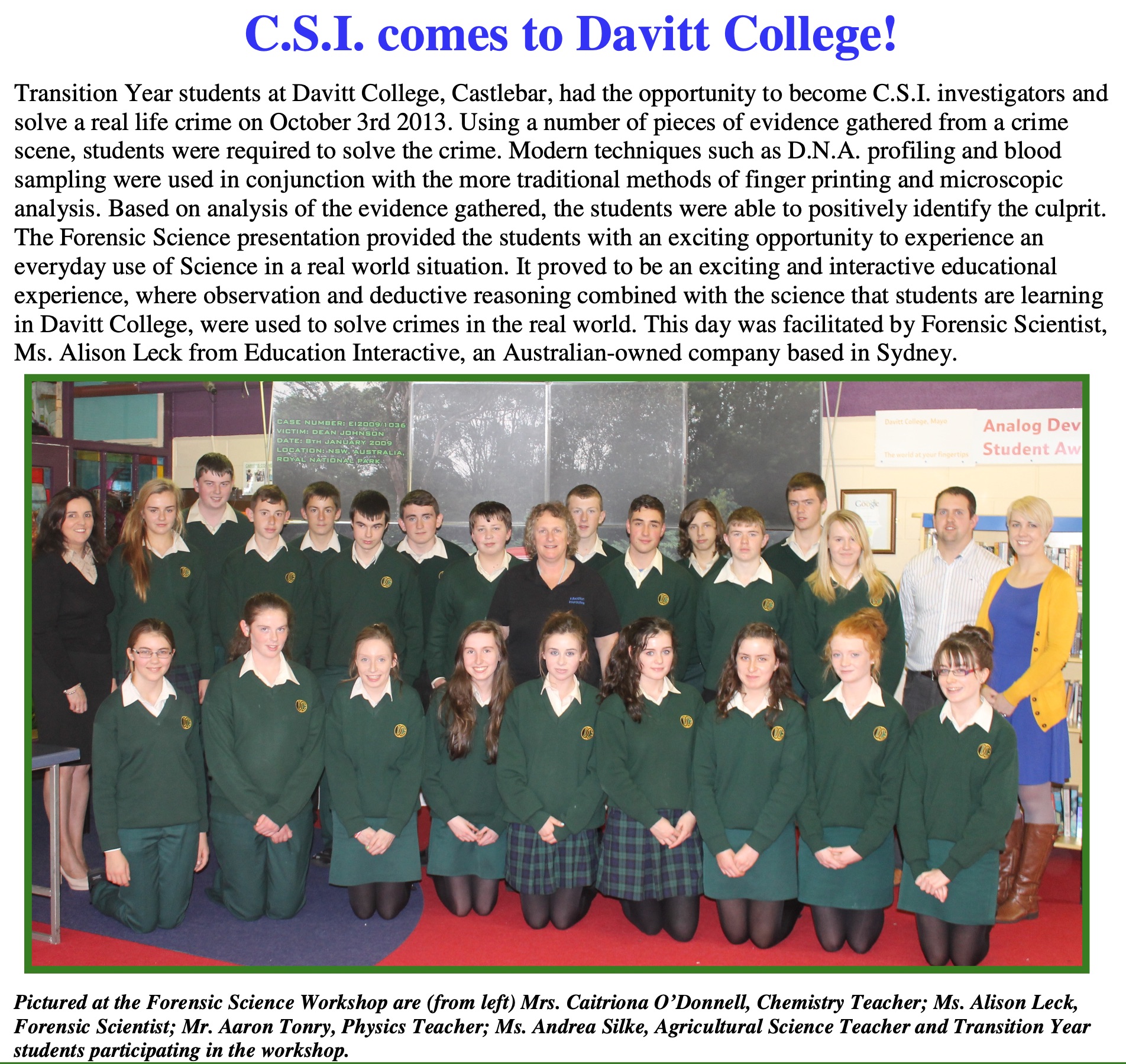 CSI Workshop