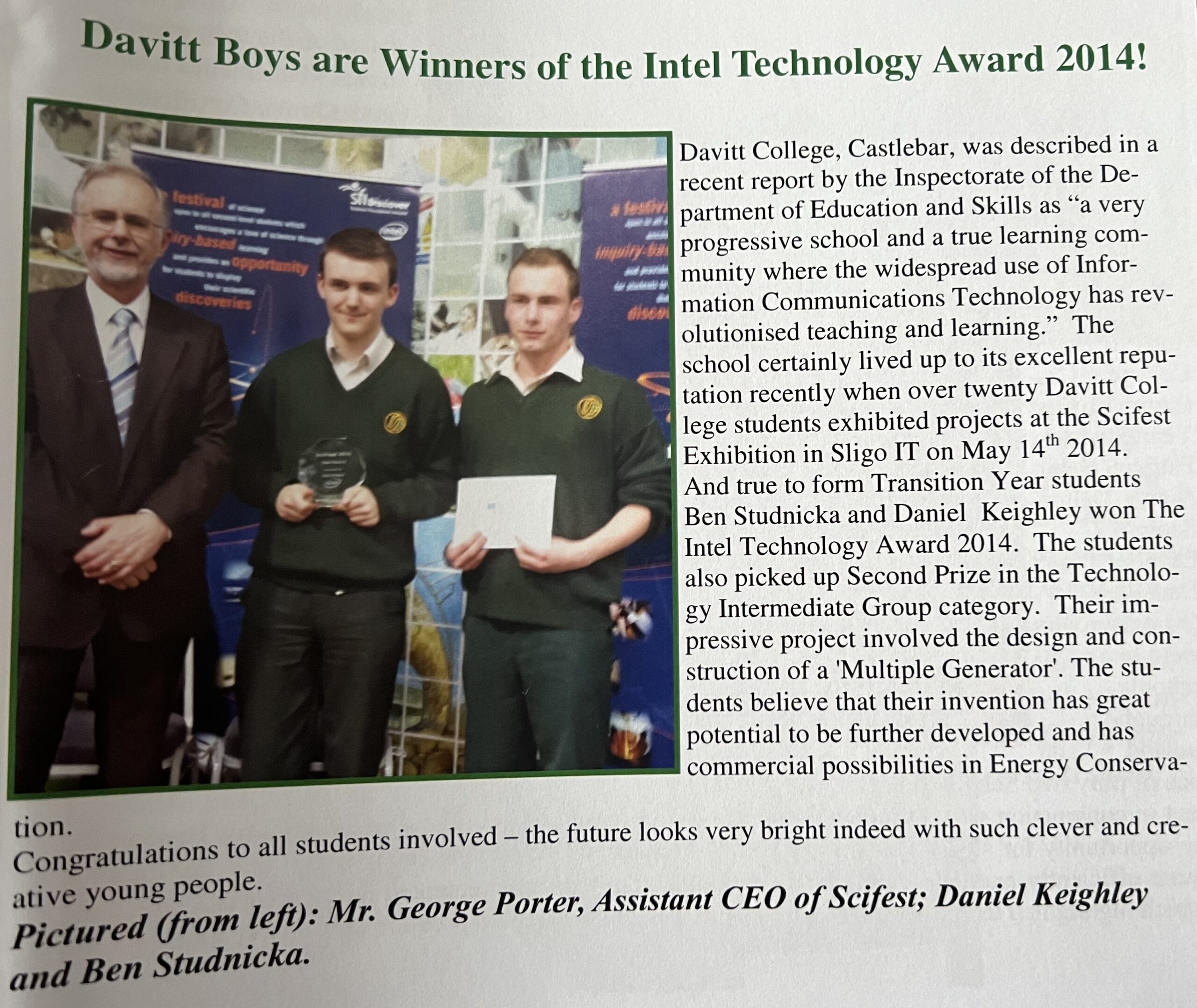 Intel Technology Award
