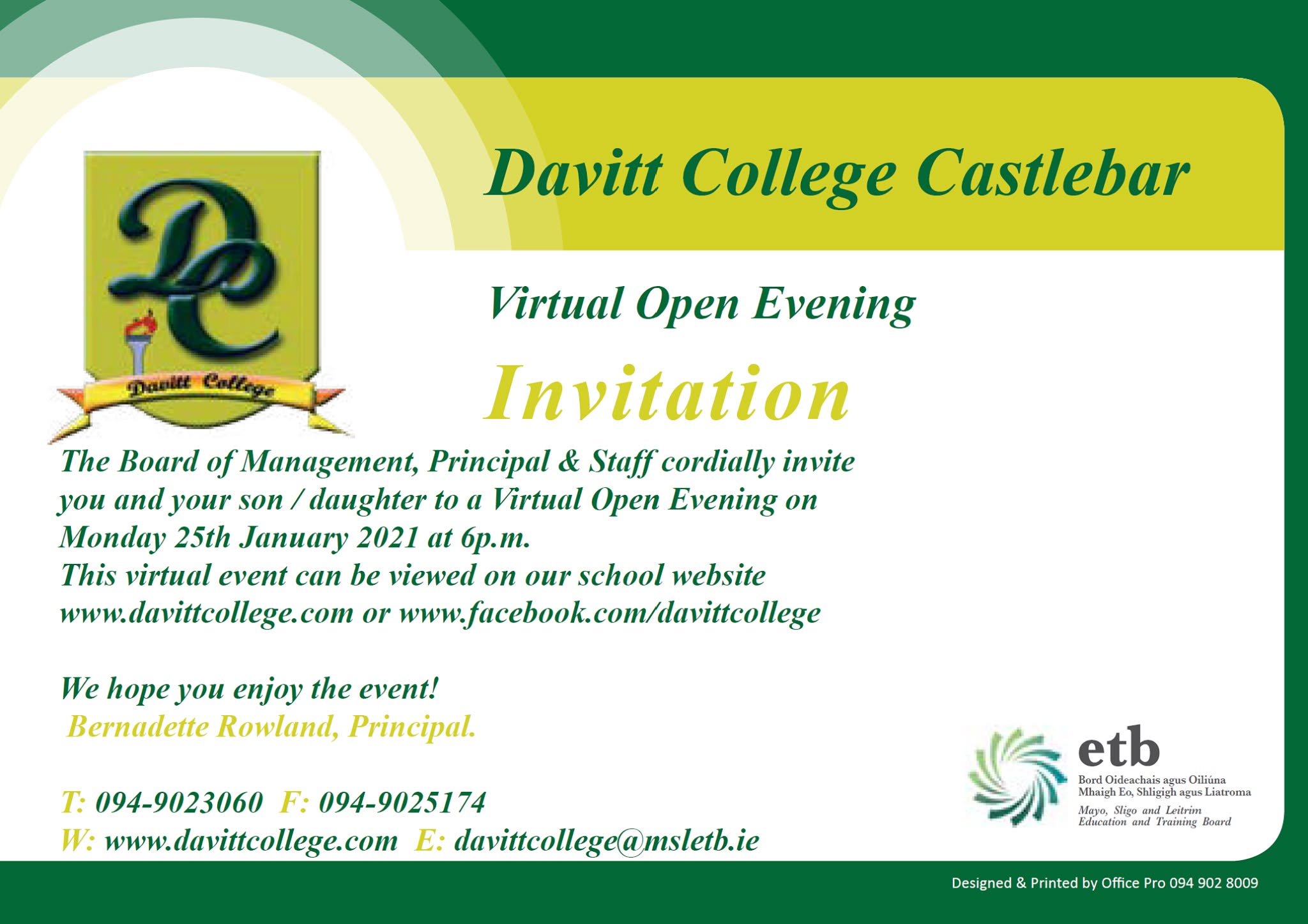 Virtual Open Night