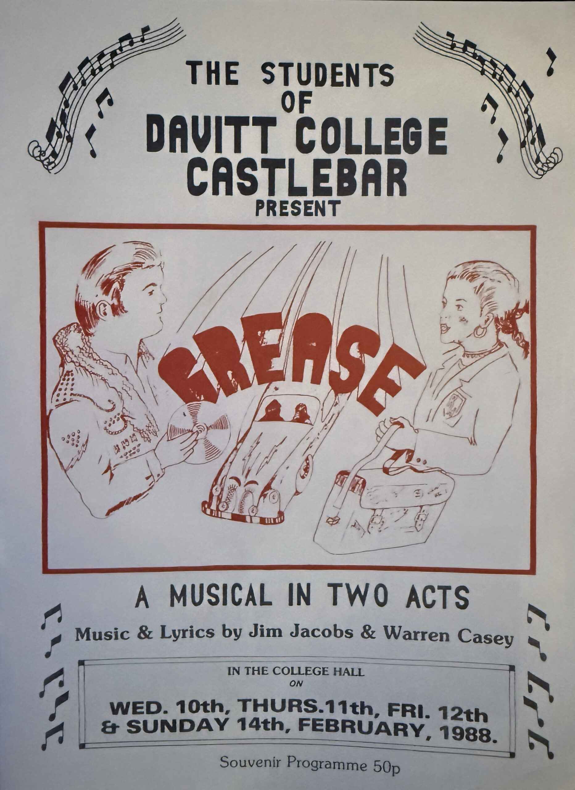 Grease 1988 Production Poster