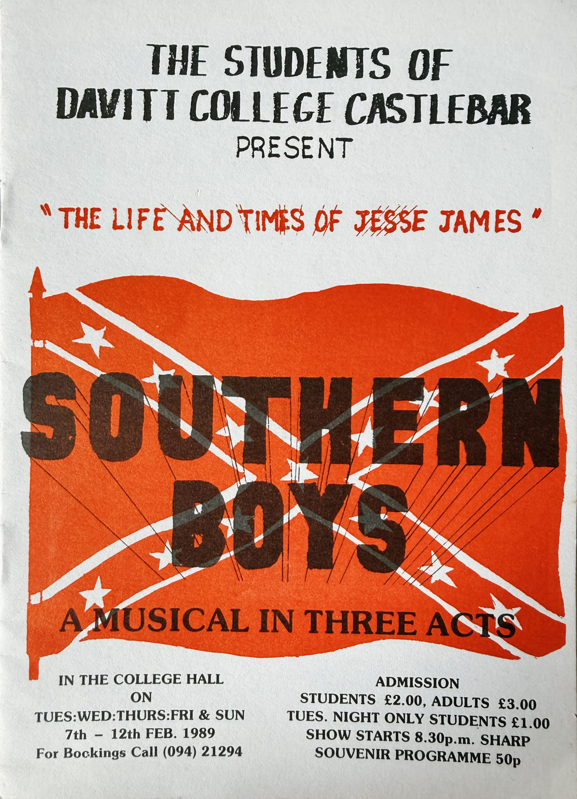 Southern Boys 1989 Production Poster