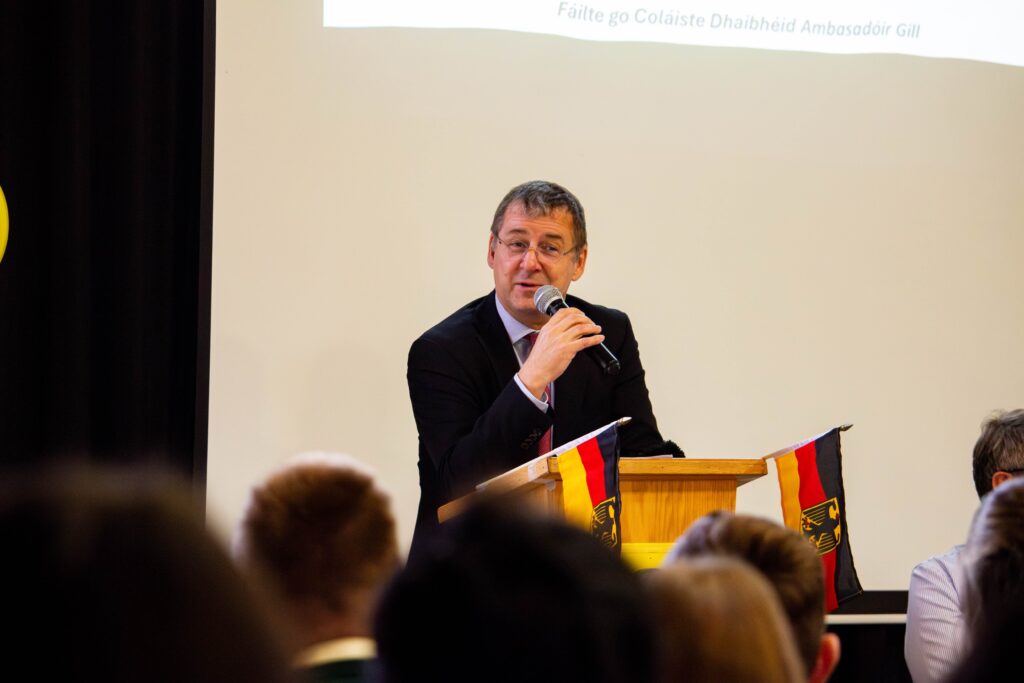 German Ambassador David Gill during his visit to Davitt College