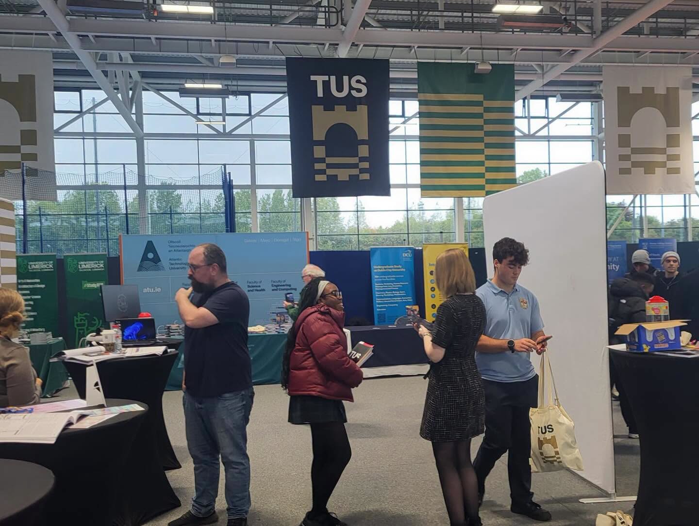 Davitt College students exploring careers fair opportunities