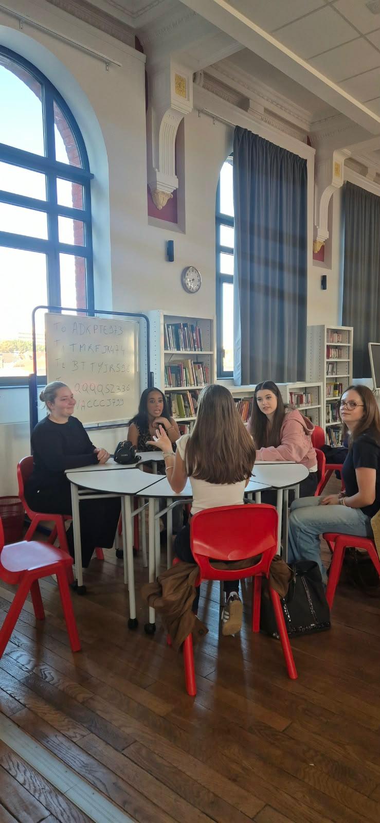 Davitt College students taking part in a workshop in Lille